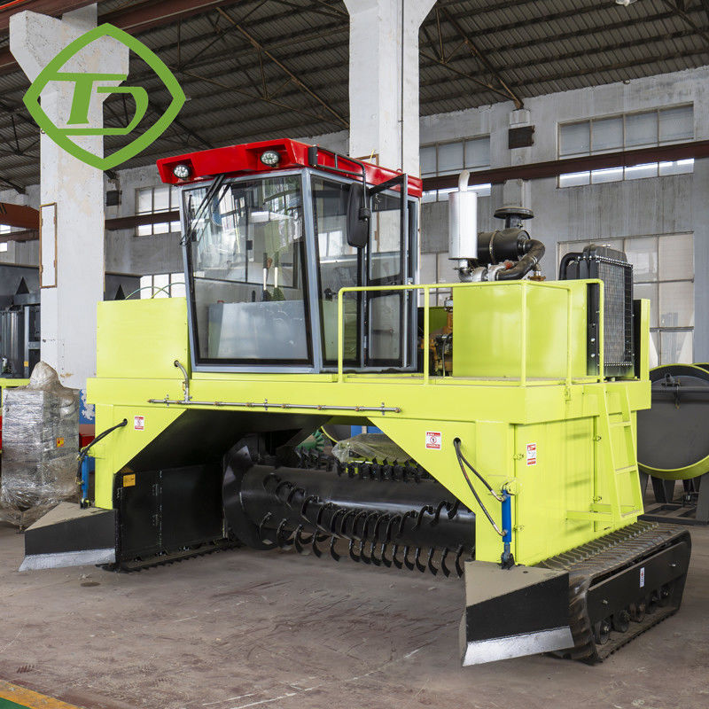 Residuos orgánicos de tipo rastreador de compostaje Turner Compost de estiércol de pollo hidráulico completo