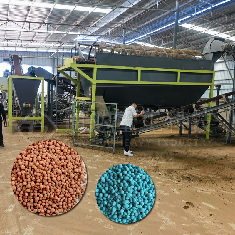 1-10 t/h Fertilizante Máquina de tambor rotativo Esgoto de vaca Fertilizante orgánico