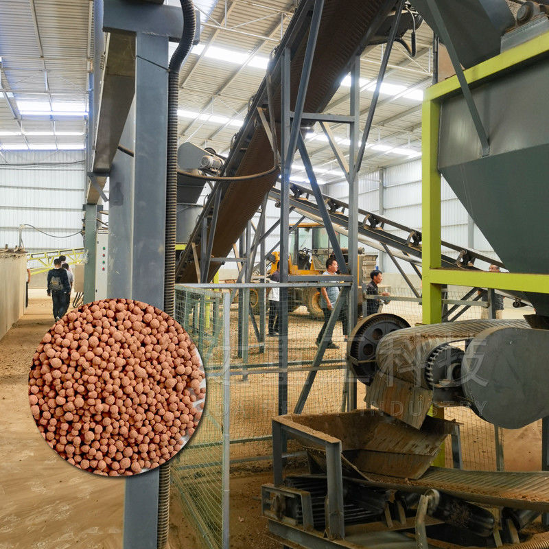 Línea de producción de gránulos de fertilizantes orgánicos redondos de residuos de estiércol de pollo de 5 a 10 t/h