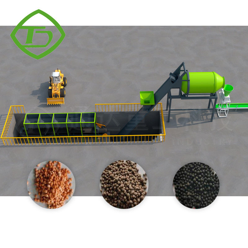 Línea de producción de fertilizantes BB Maquinaria de mezcla de mezclas BB Npk Fertilizante máquina de mezcla de tambor rotativo