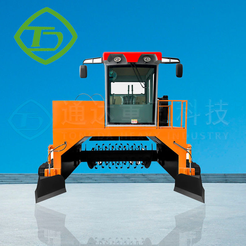 Máquina para hacer compost de tipo rastreador en granjas de estiércol de vaca / máquina para hacer compost de fertilizantes orgánicos