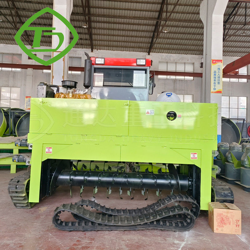 Máquina para hacer compost de tipo rastreador en granjas de estiércol de vaca / máquina para hacer compost de fertilizantes orgánicos