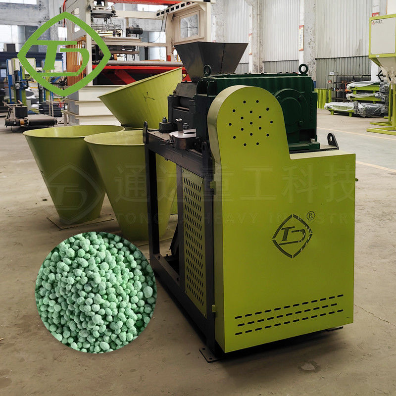 Granulador de prensas de rodillos dobles Prensa de rodillos compactos De estiércol NPK 5 mm Granulador de fertilizantes compuestos